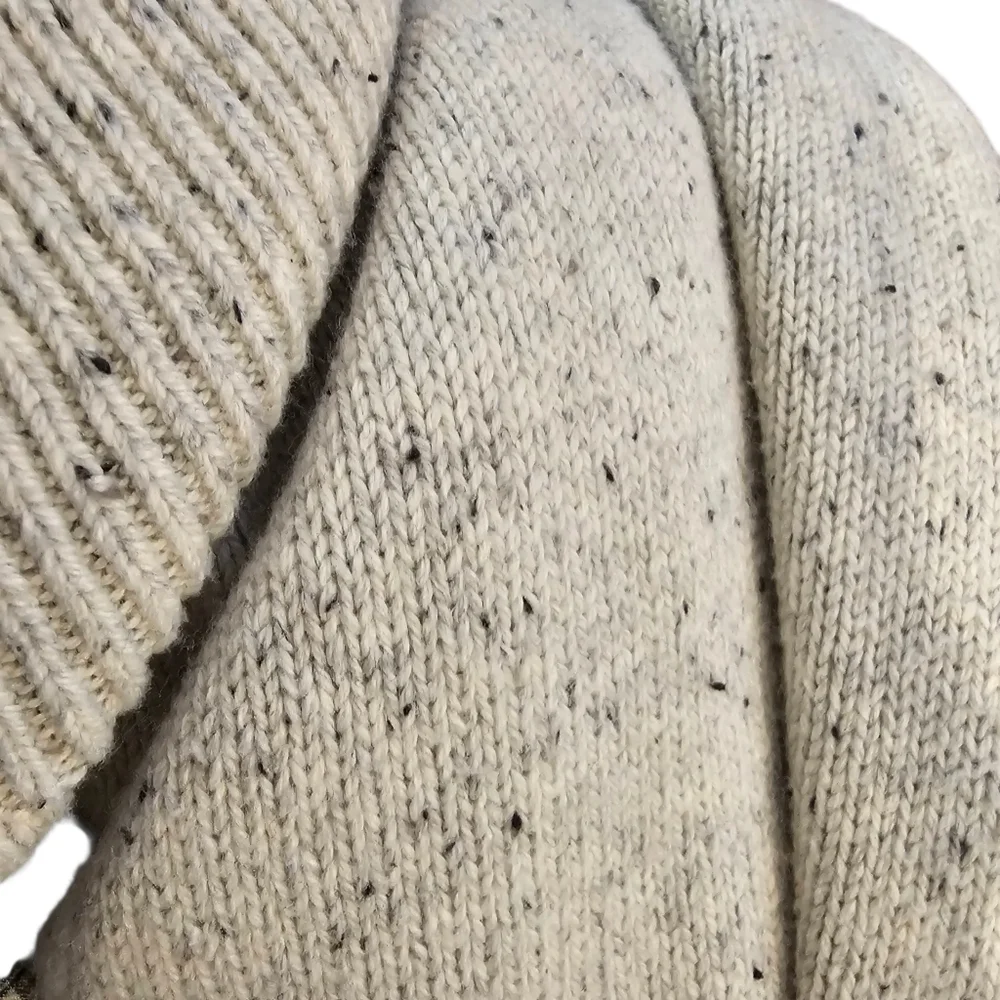 Chaps Men's Speckled Cream Turtleneck Sweater
